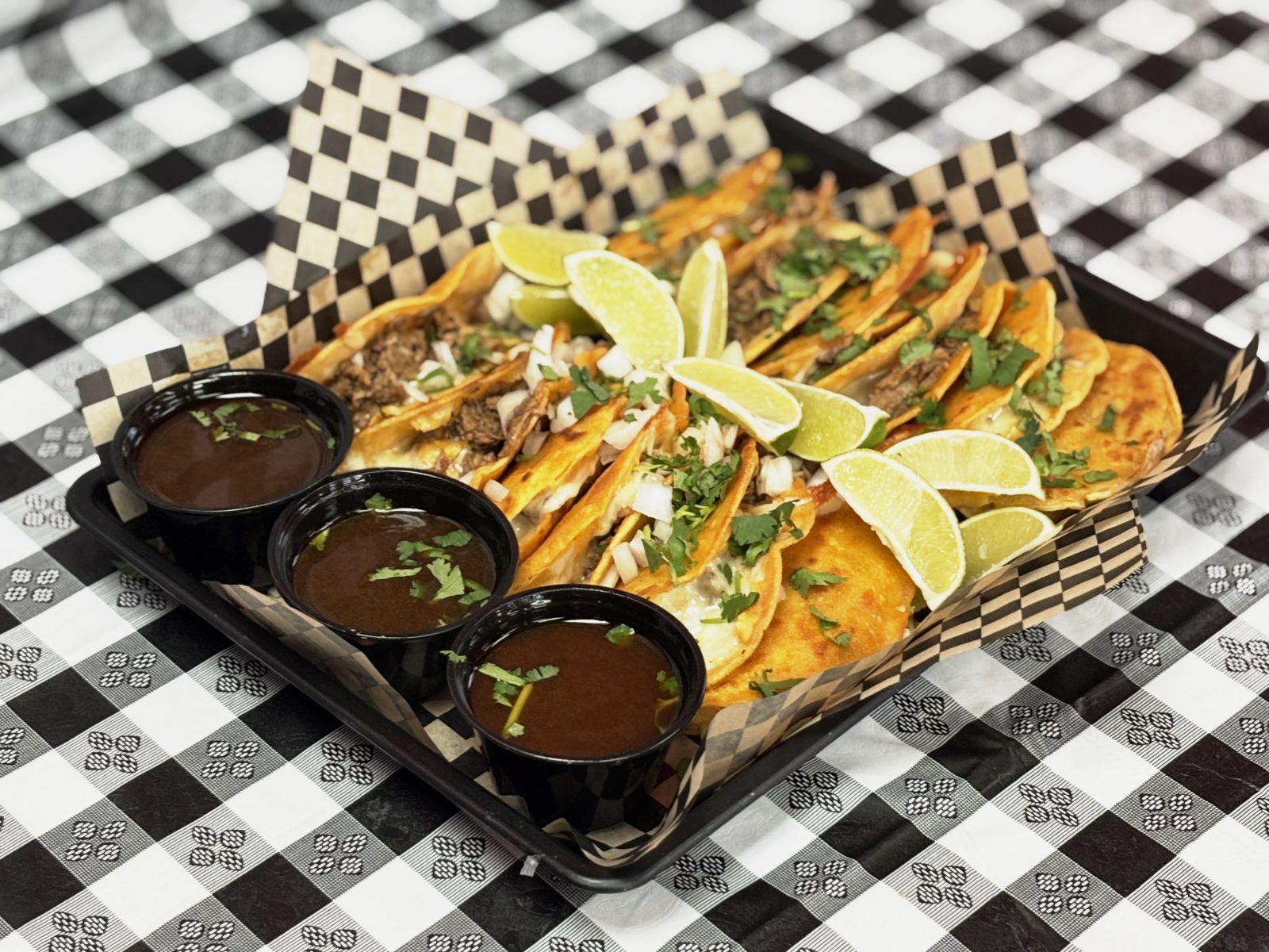 Family pack of 20 birria tacos with sides